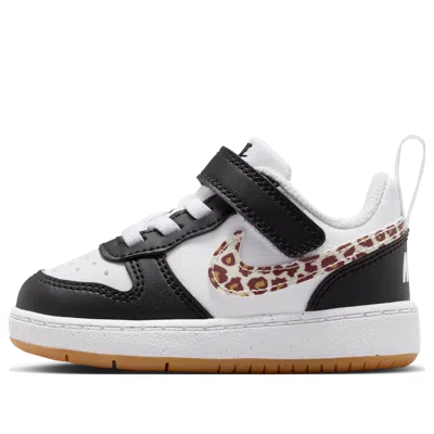 Nike (td)  Court Borough Low 'black White Leopard Swoosh' In Multi