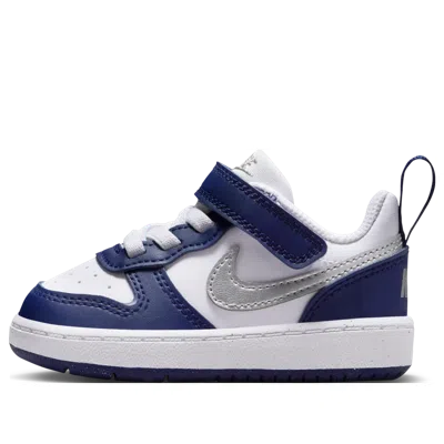 Nike (td)  Court Borough Low Recraft 'white Silver Navy' In Blue