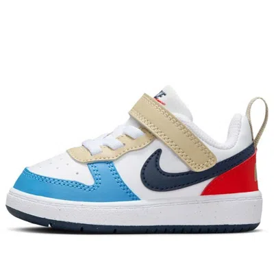 Nike (td)  Court Borough Low Recraft 'white Thunder Blue Light Crimson'