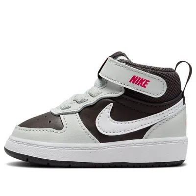Nike (td)  Court Borough Mid 2 'medium Ash Siren Red' In Multi