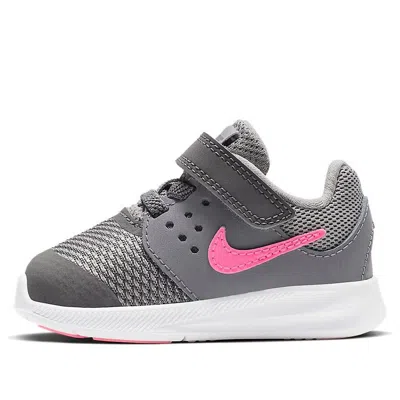 Nike (td)  Downshifter 7 Low-top Running Shoes Grey/pink In Gray