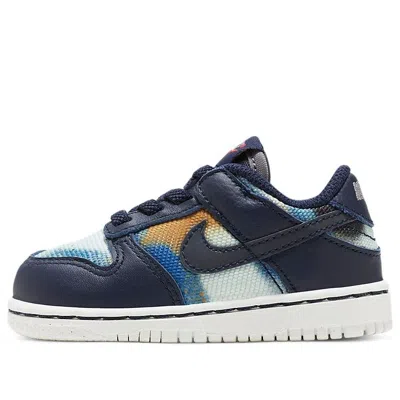 Nike (td)  Dunk Low Se 'graffiti Pack - Obsidian' In Black