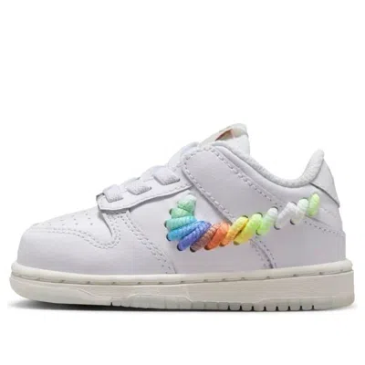 Nike (td)  Dunk Low Se 'rainbow Lace Swoosh White'