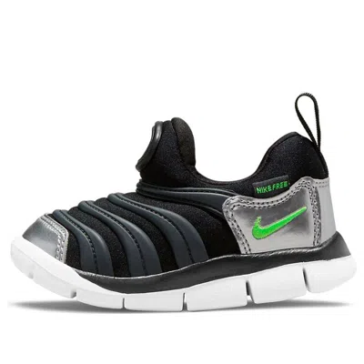 Nike (td)  Dynamo Free Low-top Running Shoes Black/green In Multi
