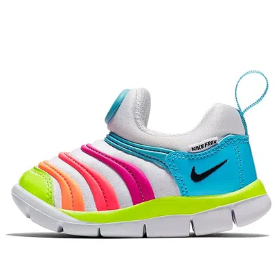 Nike (td)  Dynamo Free Low-top Running Shoes White/blue In Multi