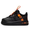 Nike (td)  Force 1 Lv8 Ksa 'worldwide Pack - Black Total Orange' In Multi