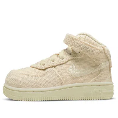 Nike (td)  X Stussy Air Force 1 Mid 'fossil'
