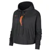 Nike Team 13 Courtside  Women's Wnba Cropped Pullover Hoodie In Black
