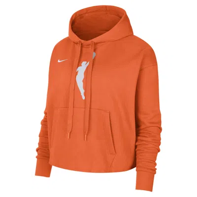 Nike Team 13 Courtside  Women's Wnba Cropped Pullover Hoodie In Orange