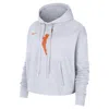 Nike Team 13 Courtside  Women's Wnba Cropped Pullover Hoodie In White