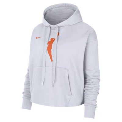 Nike Team 13 Courtside  Women's Wnba Cropped Pullover Hoodie In White