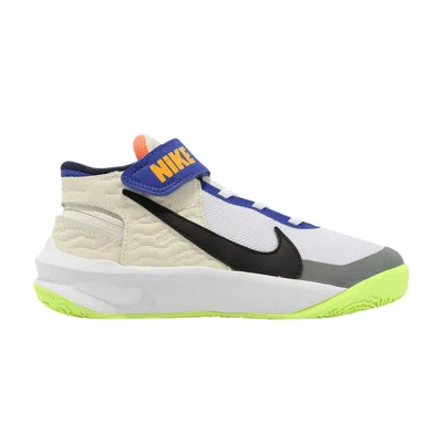 Pre-owned Nike Team Hustle D 10 Flyease Ps 'white Multi-color' | Kid's Size 10.5