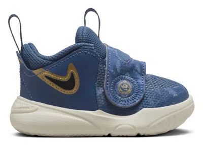 Pre-owned Nike Team Hustle D 11 Black Sneakers In Mystic Navy Blue/pale Ivory/metallic Gold