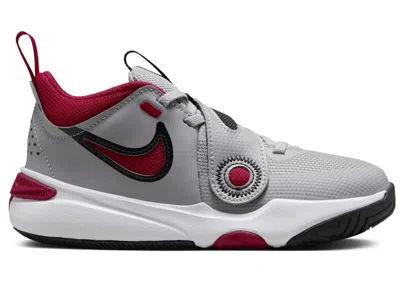 Pre-owned Nike Team Hustle D 11 Gym Red Sneakers In Cement Grey/black/white