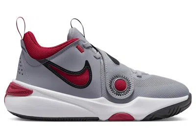 Pre-owned Nike Team Hustle D 11 Gym Red Sneakers In Cement Grey/black/white In Multi