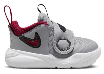 Pre-owned Nike Team Hustle D 11 Gym Red Sneakers In Cement Grey/black/white