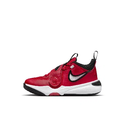Nike Team Hustle D 11 Big Kids' Basketball Shoes In Red