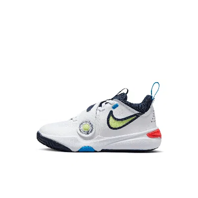 Nike Team Hustle D 11 Little Kids' Shoes In White