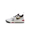Nike Team Hustle D 11 Little Kids' Shoes In White/metallic Gold/university Red/black