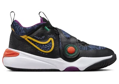 Pre-owned Nike Team Hustle D 11 Se University Gold Sneakers In Black/mystic Navy Blue/cosmic Clay In Multi