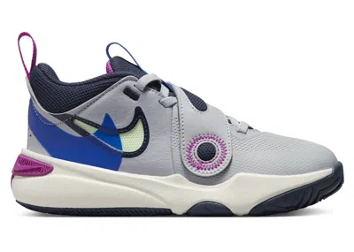 Pre-owned Nike Team Hustle D 11 Se Vapor Green Sneakers In Wolf Grey/obsidian/hyper Royal