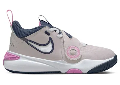Pre-owned Nike Team Hustle D 11 White Sneakers In Platinum Violet/playful Pink/midnight Navy Blue In Multi