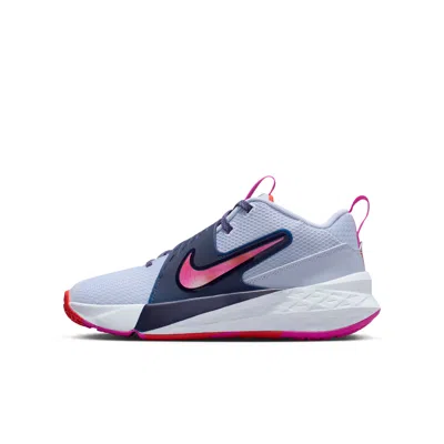 Nike Babies' Team Hustle D 12 Big Kids' Basketball Shoes In Gray