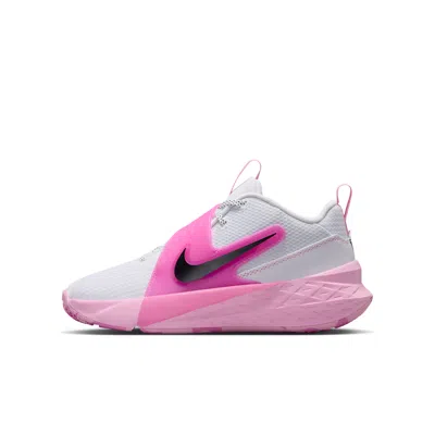 Nike Babies' Team Hustle D 12 Big Kids' Basketball Shoes In White