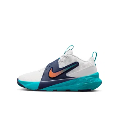 Nike Babies' Team Hustle D 12 Big Kids' Basketball Shoes In White