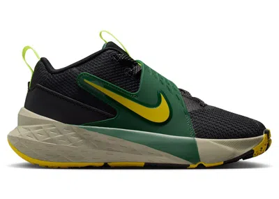 Pre-owned Nike Team Hustle D 12 Bright Citron Sneakers In Black/fir/light Army