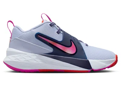 Pre-owned Nike Team Hustle D 12 Fire Pink Sneakers In Ghost/midnight Navy Blue/picante Red
