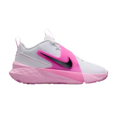 Pre-owned Nike Team Hustle D 12 Gs 'white Pink Rise' | Kid's Size 5