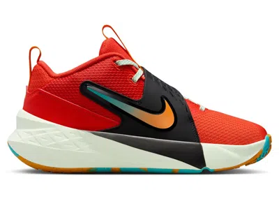 Pre-owned Nike Team Hustle D 12 Orange Peel Sneakers In Picante Red/dusty Cactus/volt Tint