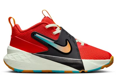 Pre-owned Nike Team Hustle D 12 Orange Peel Sneakers In Picante Red/dusty Cactus/volt Tint