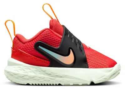 Pre-owned Nike Team Hustle D 12 Orange Peel Sneakers In Picante Red/dusty Cactus/volt Tint