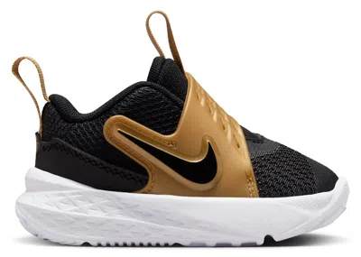 Pre-owned Nike Team Hustle D 12 Sneakers In Black/metallic Gold/white In Multi