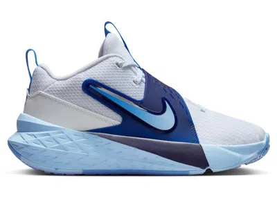 Pre-owned Nike Team Hustle D 12 University Blue Sneakers In White/psychic Blue/midnight Navy