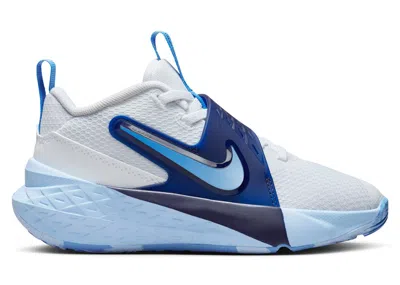 Pre-owned Nike Team Hustle D 12 University Blue Sneakers In White/psychic Blue/midnight Navy