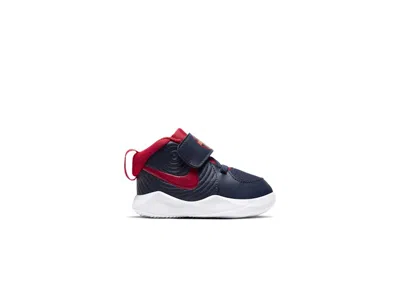 Pre-owned Nike Team Hustle D 9 Sneakers In Midnight Navy Blue/saffron Quartz/white