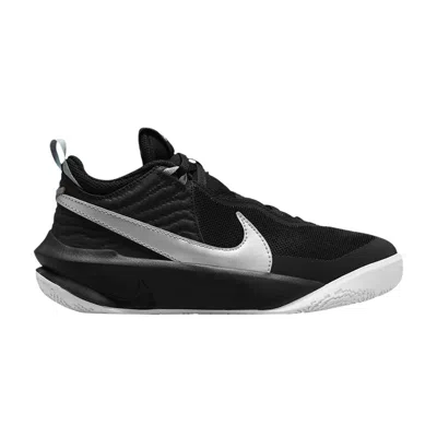 Pre-owned Nike Team Hustle D10 Gs 'black Metallic Silver' | Kid's Size 3.5