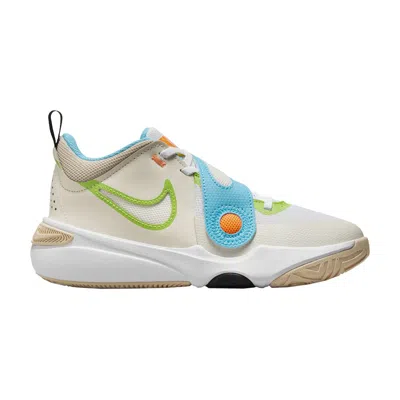 Pre-owned Nike Team Hustle D11 Gs 'pale Ivory Action Green' | Cream | Kid's Size 7 In White