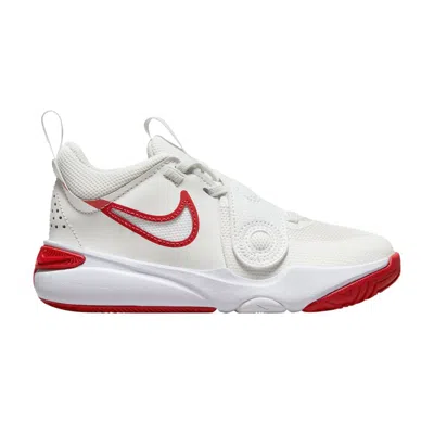 Pre-owned Nike Team Hustle D11 Ps 'summit White Track Red' | Kid's Size 13