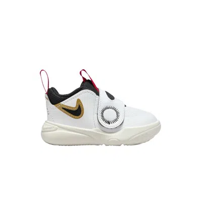 Pre-owned Nike Team Hustle D11 Td 'white Gold University Red' | Infant Size 8