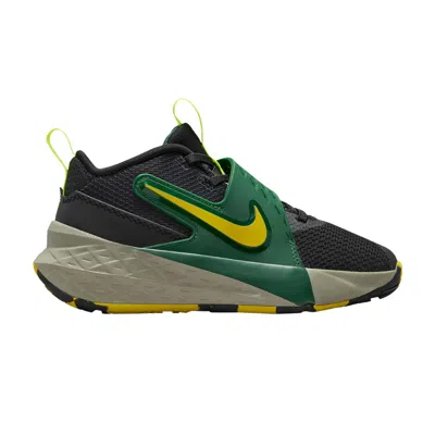 Pre-owned Nike Team Hustle D12 Ps 'black Fir Bright Citron' | Kid's Size 12