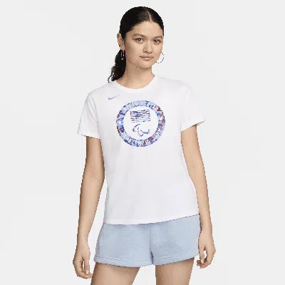 Nike Women's White U.s. Paralympics Puck Club T-shirt