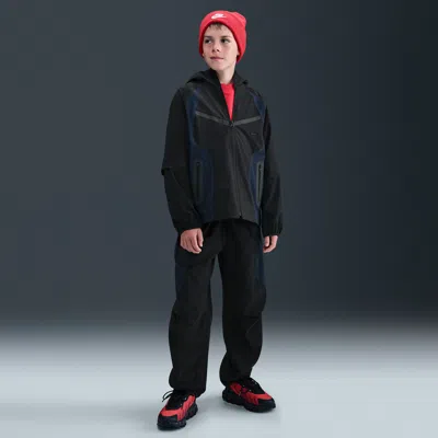 Nike Tech Big Kids' (boys') Woven Jacket In Black
