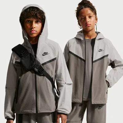 Nike Tech Big Kids' (boys') Woven Jacket In Gray