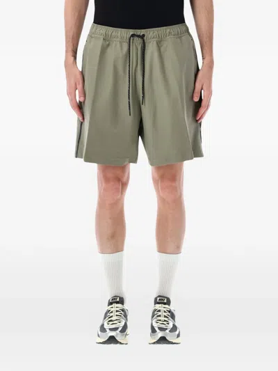 Nike Tech Drawstring-waist Shorts In Green