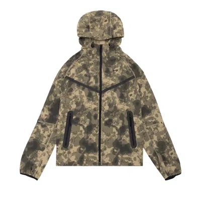 Pre-owned Nike Tech Dri-fit Woven Camo Windrunner Oversized Jacket 'neutral Olive/black' | Green | Men's Size