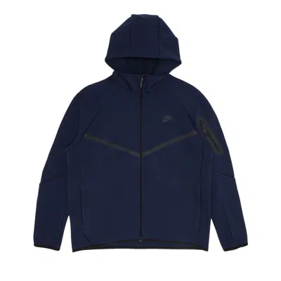 Pre-owned Nike Tech Fleece Full-zip Windrunner Hoodie 'obsidian/black' | Blue | Men's Size Xs
